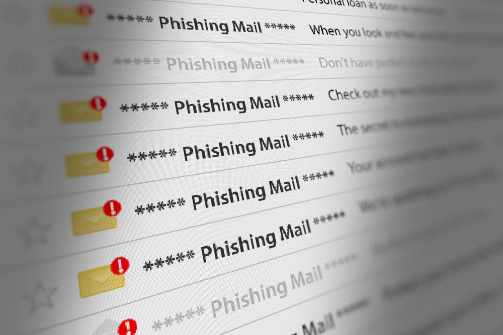 Immagine di phishing informatico