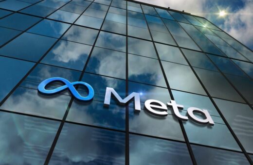 Logo di Meta con rappresentazione di lavoratori